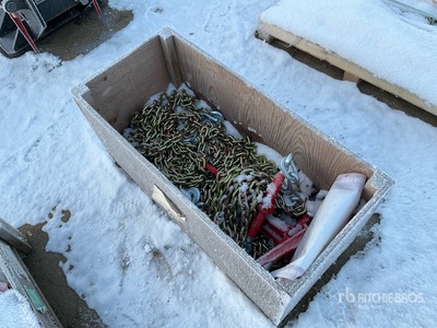 Quantity of (5) 2025 Suihe BC-5400 5400 lb Ratchet Binders & (10) 20 ft Chains その他 - 店舗 & 倉庫 (Unused)