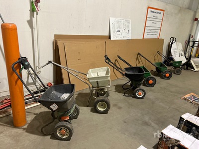 Quantity of (6) Walk Behind Fertilizer Spreaders