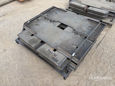 Quantity of (10) 2025 Kit Containers QT-F-BLANK Skid Steer Attachment Mounting Plate (Unused)