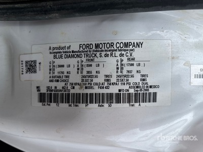 2009 Ford F-650 XL 4x2 Flatbed Truck