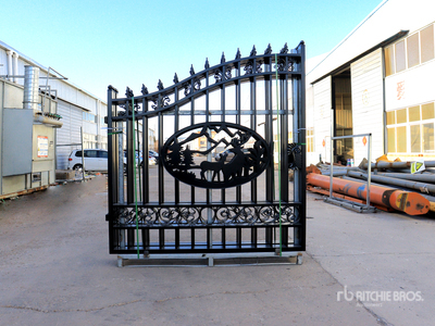 Quantity of (3) 2025 Suihe NG-14D -3 Wrought Iron Bi-Parting 14 ft Driveway Gate (Unused)