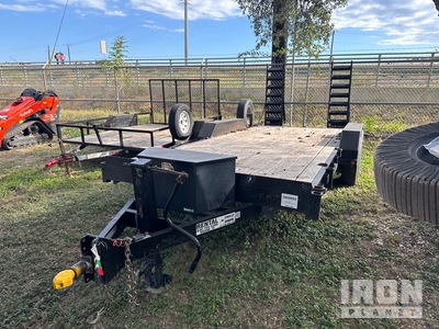 2017 Ameritrail TQP18610-90ER2F 18 ft T/A Remolque Portamaquinaria