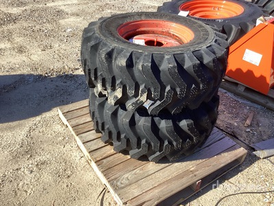 Quantity of (2) Titan Track Loader 15X19.5 NHS Tire/Rim Assembly Tyres