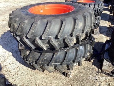 Quantity of (2) Firestone 16.9-28 Tire/Rim Assembly Neumáticos