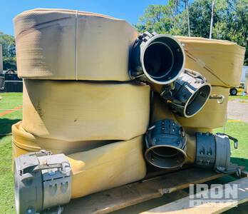 Quantity (6) 6 in x 50 ft Fuel/Water Camlock Layflat Hose