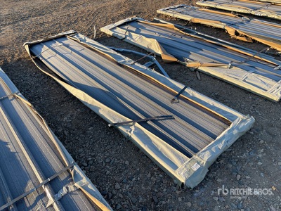 Quantity of (100) 2025 SKLP SKH100 12 ft x 3 ft Steel Siding Roofing (Unused)
