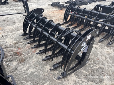 2025 GIYI CLG72 72 in Root Rake Skid Steer Grapple (Unused)