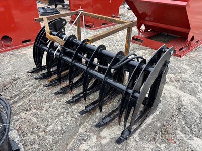 2025 GIYI CLG72 72 in Root Rake Skid Steer Grapple (Unused)