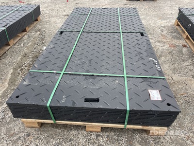 Quantity of (12) 2025 SKLP SK-LJB12 94 in x 47 in Polyethylene Traffic Plates ضوابط المرور المتنوعة  (Unused)