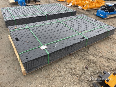 Quantity of (12) 2025 SKLP SK-LJB12 94 in x 47 in Polyethylene Traffic Plates ضوابط المرور المتنوعة  (Unused)