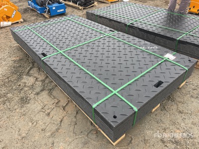 Quantity of (12) 2025 SKLP SK-LJB12 94 in x 47 in Polyethylene Traffic Plates ضوابط المرور المتنوعة  (Unused)