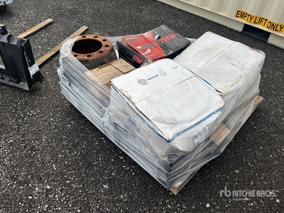Misc. brand new transport truck parts (rotors, linings, steering box, cab controls)