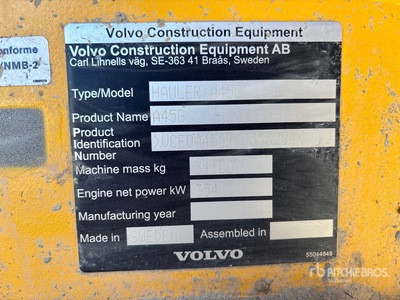 2022 Volvo A45G Knickgelenkter Muldenkipper
