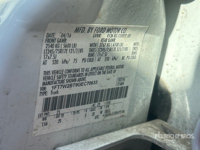 2016 Ford F-250 XL 4x4 Crew Cab Pickup (Inoperable)