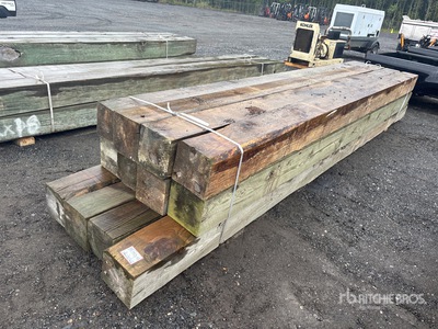 Quantity of (12) Pressure Treated 10x10x16'-18' Tablas de madera