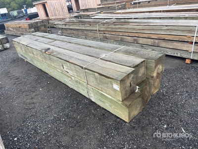 Quantity of (6) Pressure Treated 10x12x16' Tablas de madera