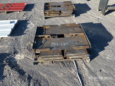 Quantity of (10) 2025 QT-F-BLANK Skid Steer Attachment Mounting Plate (Unused)