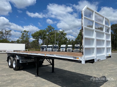 1985 Fruehauf 8.6 m Bogie/A Pritsche Anhänger