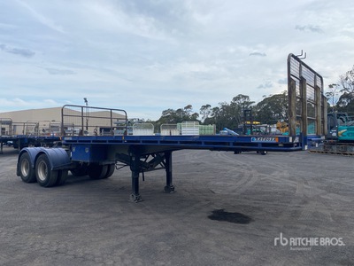 2009 Krueger 6.1 m Bogie/A B-Double Lead Remolque caja abierta