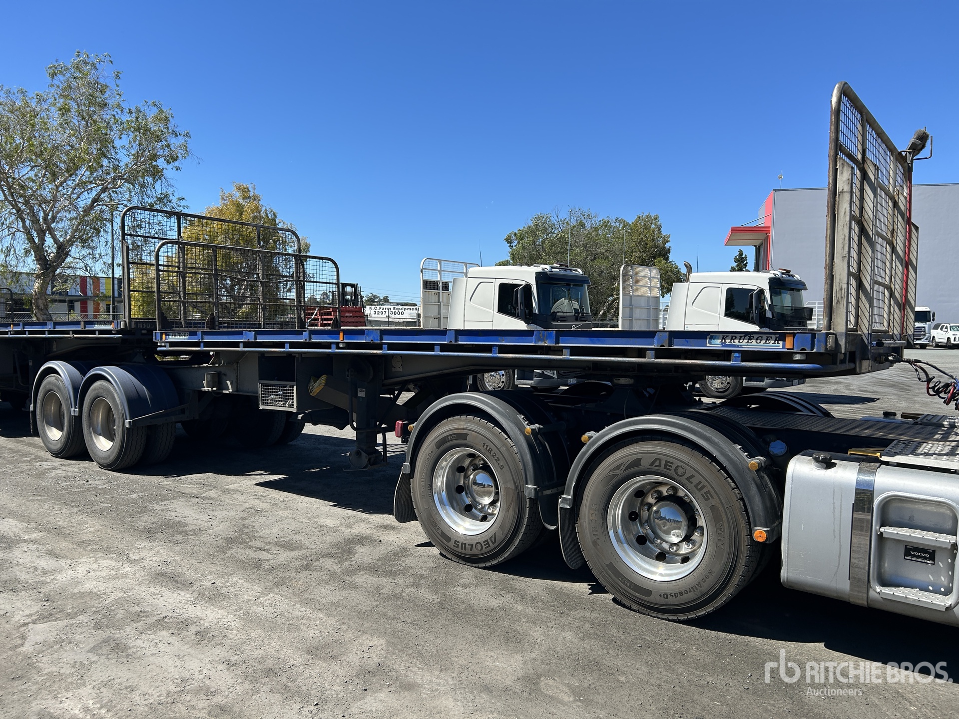 2009 Krueger 6.1 m Bogie/A B-Double Lead Pritsche Anhänger
