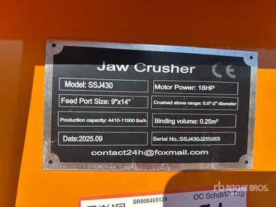 2025 SKLP SK-SSJ430 Tracked كسارة فكية (Unused)