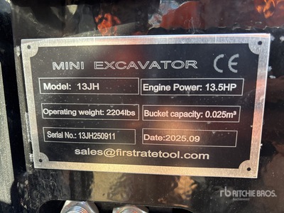 2025 VICSEC VC13JH Mini-pelle  (Unused)