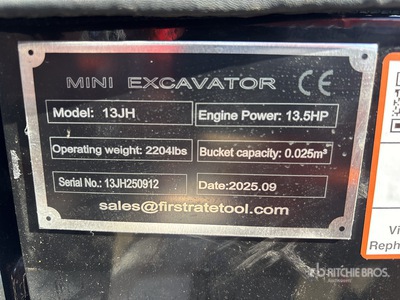 2025 VICSEC VC13JH Mini-pelle  (Unused)