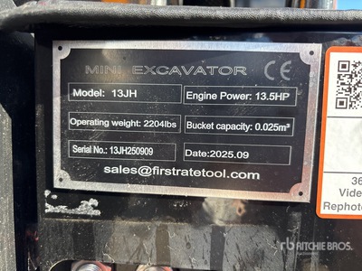 2025 VICSEC VC13JH Mini-pelle  (Unused)