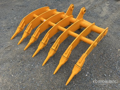 GIYI 1120 mm Excavator Rake - Fits Cat 305 (Unused)