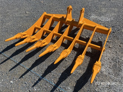 GIYI 1120 mm Excavator Rake - Fits Cat 305 (Unused)