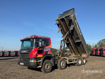 2018 Scania P410 8x4 Twin-Steer شاحنة قلابة /ثلاثة محاور
