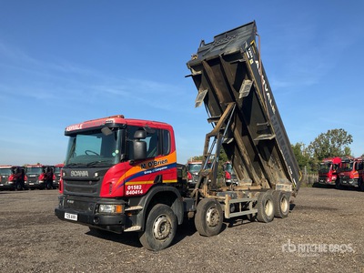 2016 Scania P410 8x4 Twin-Steer شاحنة قلابة /ثلاثة محاور