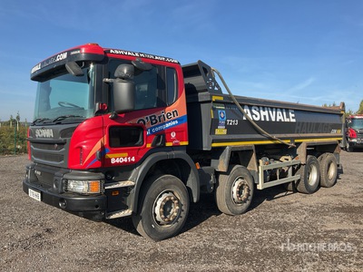 2018 Scania P410 8x4 Twin-Steer شاحنة قلابة /ثلاثة محاور