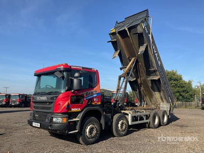 2018 Scania P410 8x4 Twin-Steer شاحنة قلابة /ثلاثة محاور