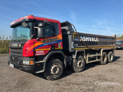 2018 Scania P410 8x4 Twin-Steer شاحنة قلابة /ثلاثة محاور