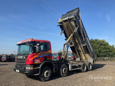 2017 Scania P410 8x4 Twin-Steer شاحنة قلابة /ثلاثة محاور