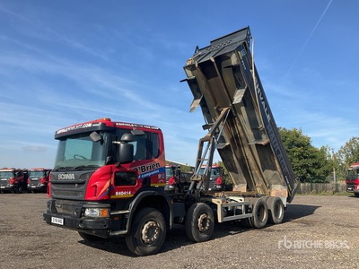2018 Scania P410 8x4 Twin-Steer شاحنة قلابة /ثلاثة محاور