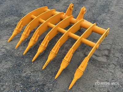 GIYI 1120 mm Excavator Rake - Fits Cat 305 (Unused)