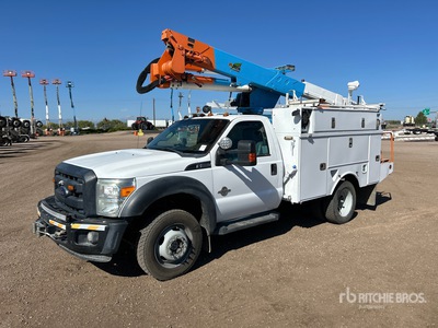 Altec AT37G 37.5 ft on 2015 Ford F-550 XL 4x4 Cable Placer Bucket Truck