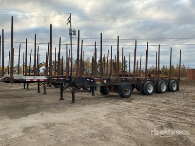 2015 Trailex 48 ft Quad/A Turntable Combination Log Trailer