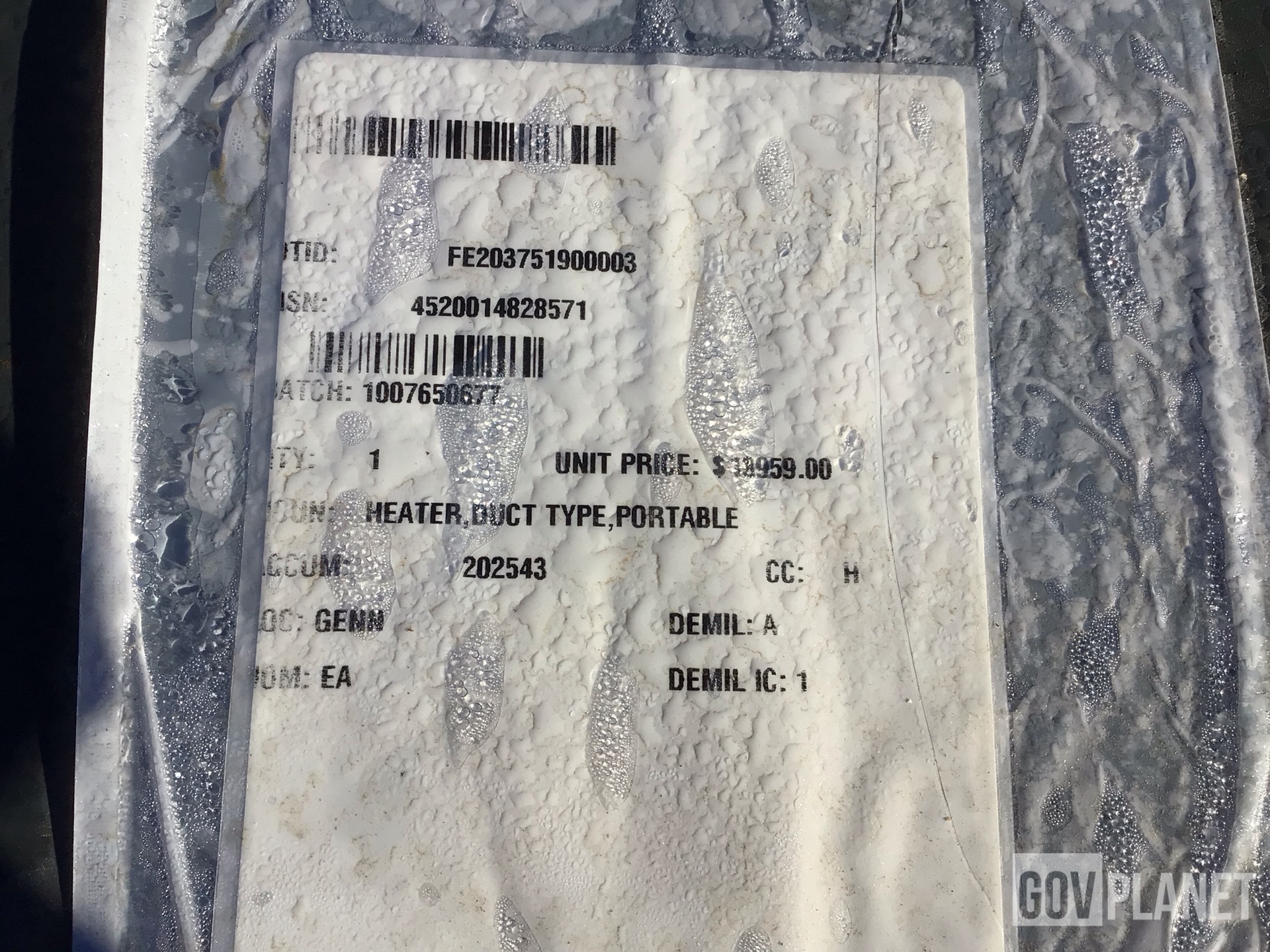 Surplus Polarthermoy NGH Portable Space Heater in Hooks, Texas