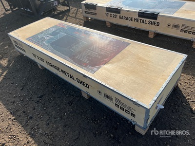 TMG MS1020A 10 ft x 20 ft Garage Metal Schuur (Unused)