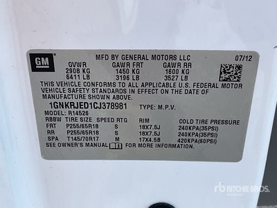 2012 Chevrolet Traverse SUV
