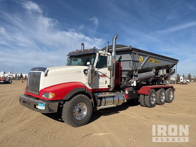 Dahms Stone Slinger on 2015 International 5900i 8x6 Stone Spreader Truck
