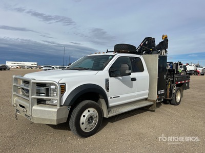 2018 Hiab 077 BS-3 3350 kg Knuckle Boom on 2018 Ford F-550 XLT 4x4 Extended Cab Boom Truck