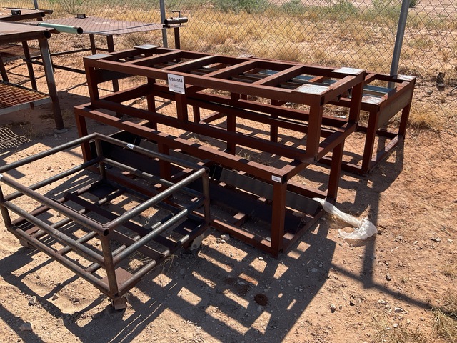 Quantity of (4) Pipe Blind Flange Racks