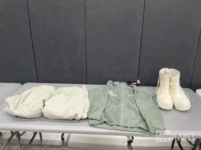 (6) Cold Weather Parka Liners, (1) Pair of Cold Weather Boots & Assorted Items