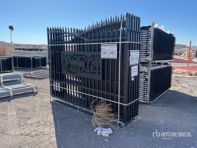 Quantity of (6) 2025 KJ K0720-6 20 ft x 7 ft Wrought Iron Bi-Parting Driveway Gate (Unused)