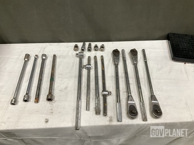 (38) Socket Wrench Extensions, (35) Wrench Handle Extensions & Assorted Items