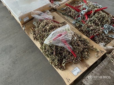 Quantity of (8) 2025 Paladin PLD-RC5400 5400 lb Ratchet Binders & (16) 20 ft Chains ورش و مخازن متنوعة (Unused)